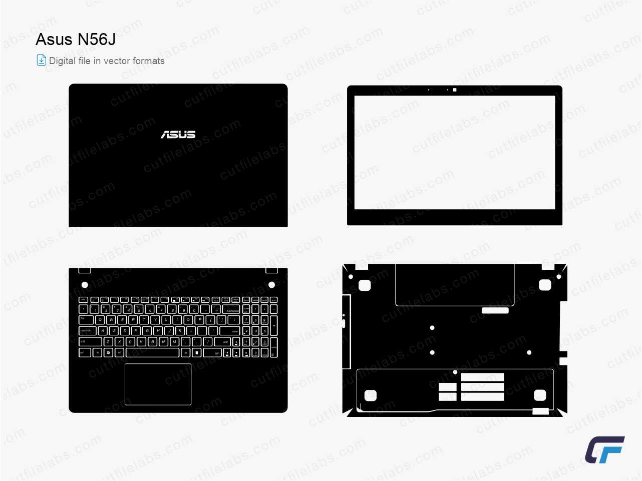 Asus N J Cut File Template Cutfilelabs