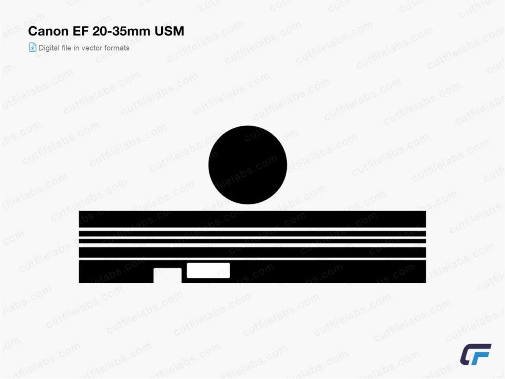 Canon EF 20-35mm USM Cut File Template