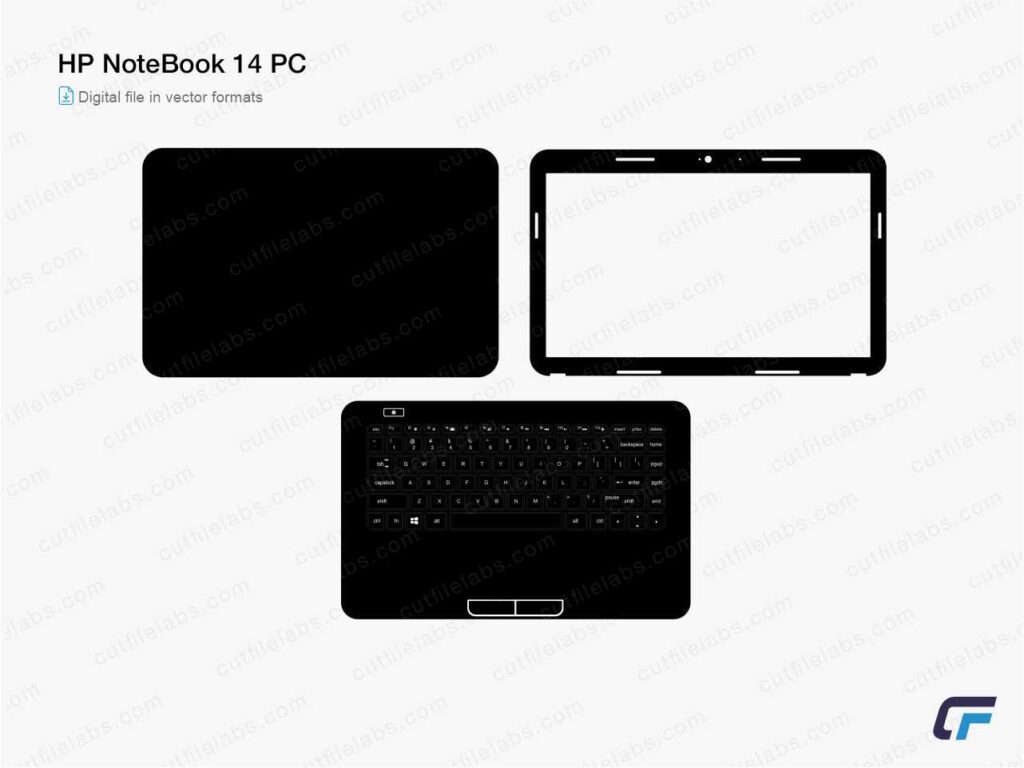 HP NoteBook 14 PC Cut File Template