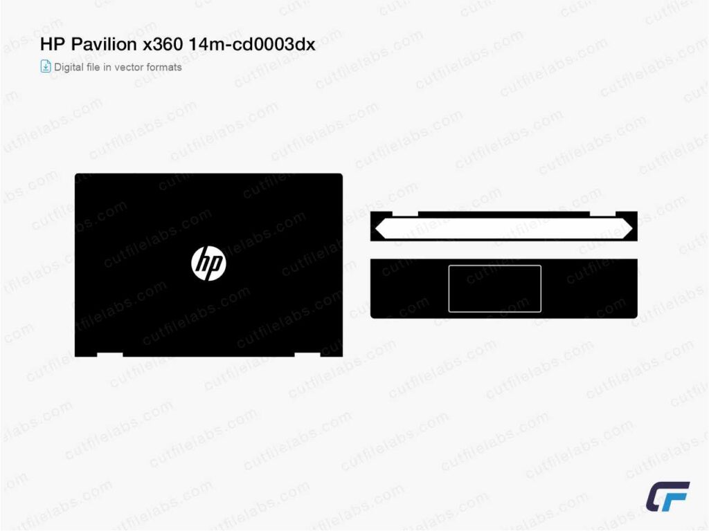 HP Pavilion x360 14m-cd0003dx Cut File Template