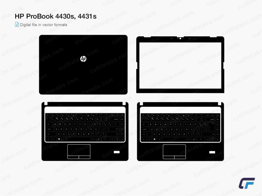 HP ProBook 4430s, 4431s (2011, 2012) Cut File Template