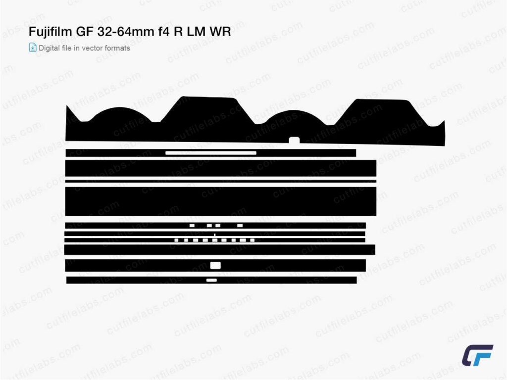 Fujifilm GF 32-64mm f4 R LM WR Cut File Template