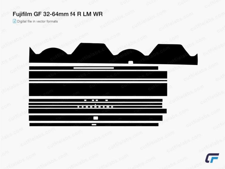 Fujifilm GF 32-64mm f4 R LM WR (2017) Cut File Template