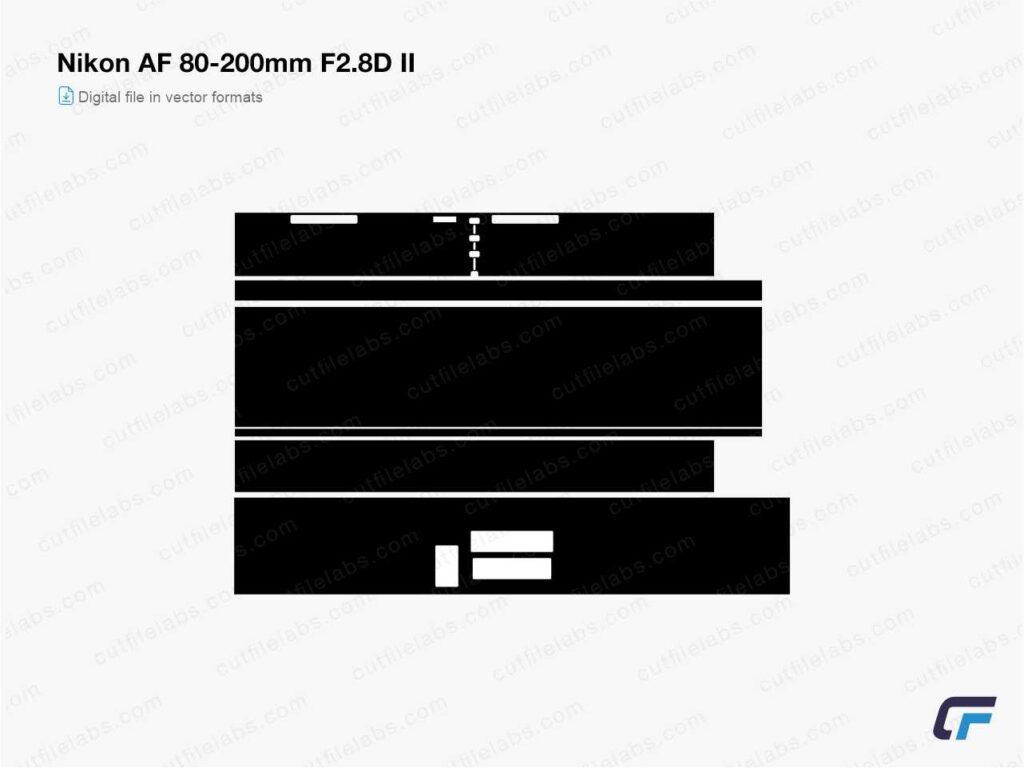 Nikon AF 80-200mm F2.8D II Cut File Template