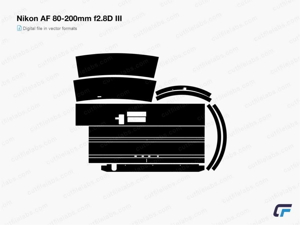 Nikon AF 80-200mm f2.8D III Cut File Template