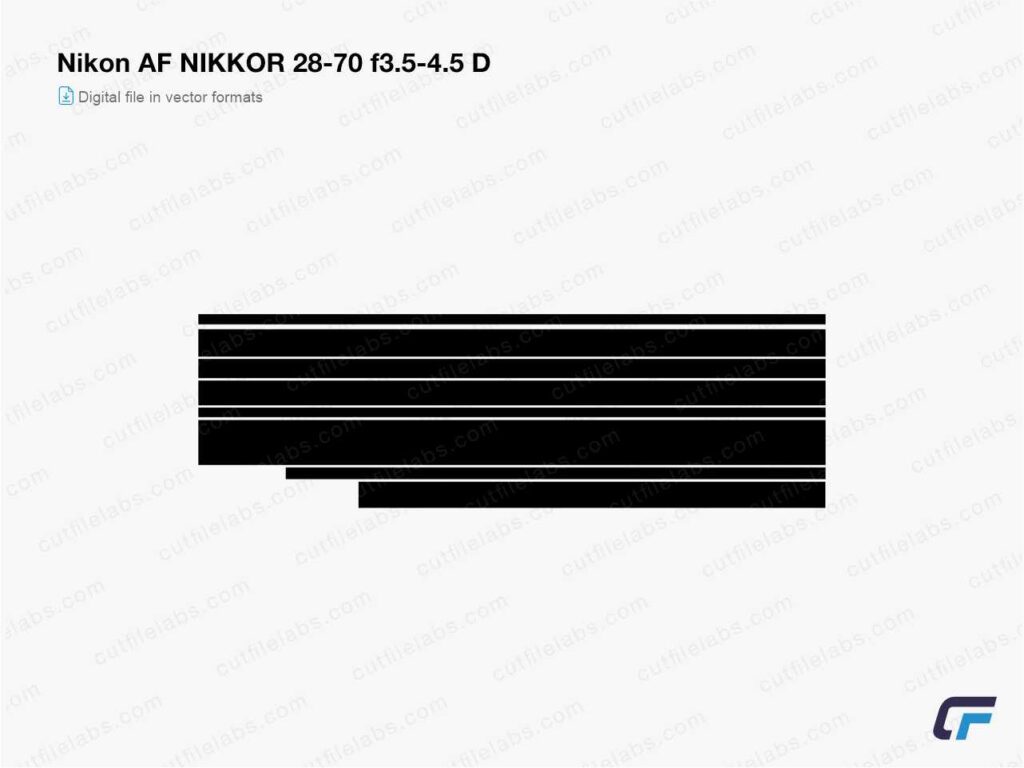 Nikon AF NIKKOR 28-70 f3.5-4.5 D (2011) Cut File Template