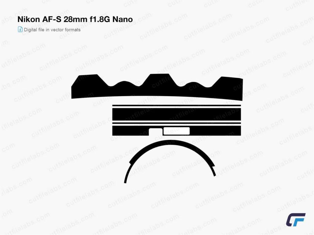 Nikon AF-S 28mm f1.8G Nano (2012) Cut File Template