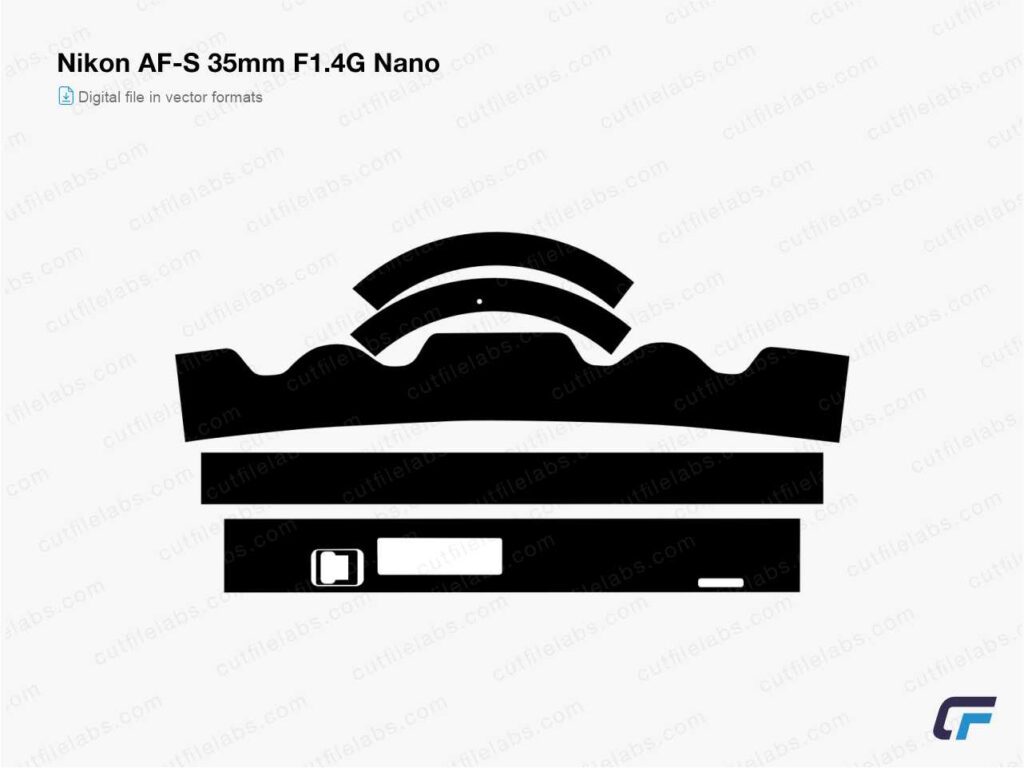 Nikon AF-S 35mm F1.4G Nano Cut File Template