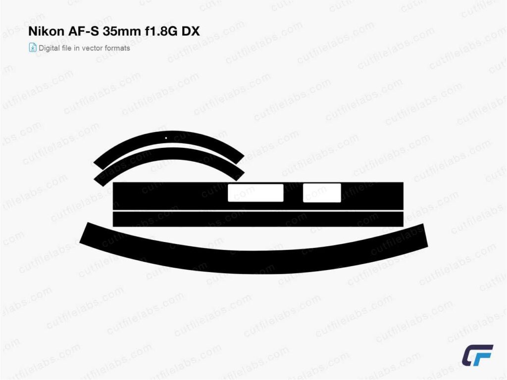 Nikon AF-S 35mm f1.8G DX (2009) Cut File Template