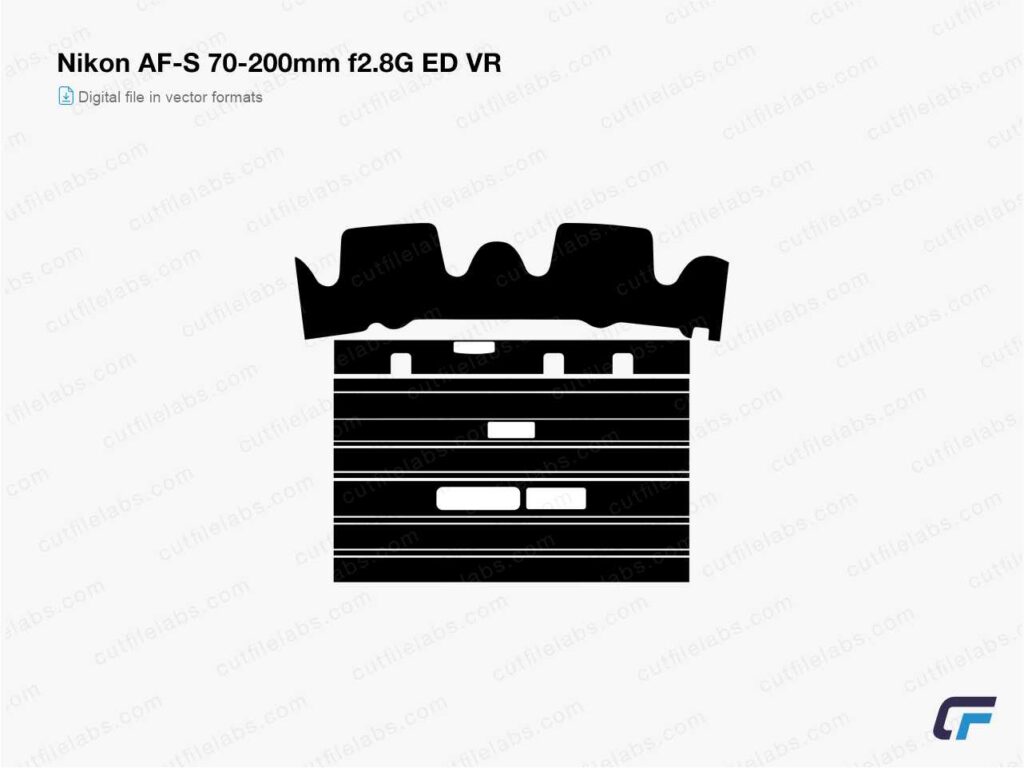 Nikon AF-S 70-200mm f2.8G ED VR Cut File Template