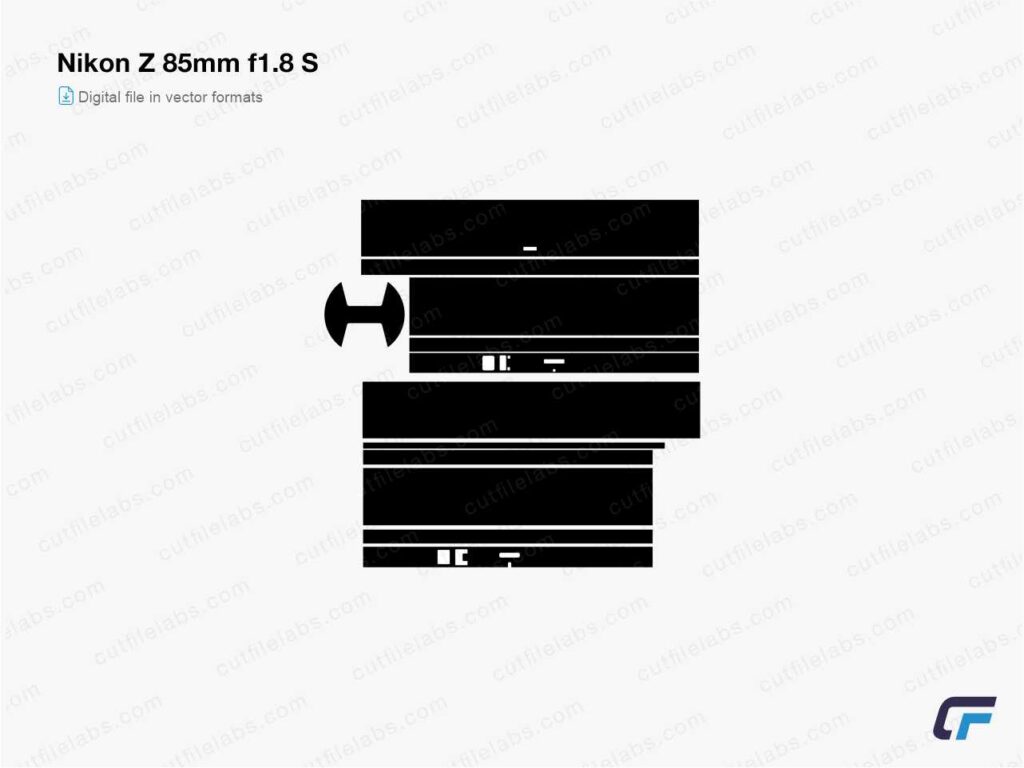 Nikon Z 85mm f1.8 S (2019) Cut File Template