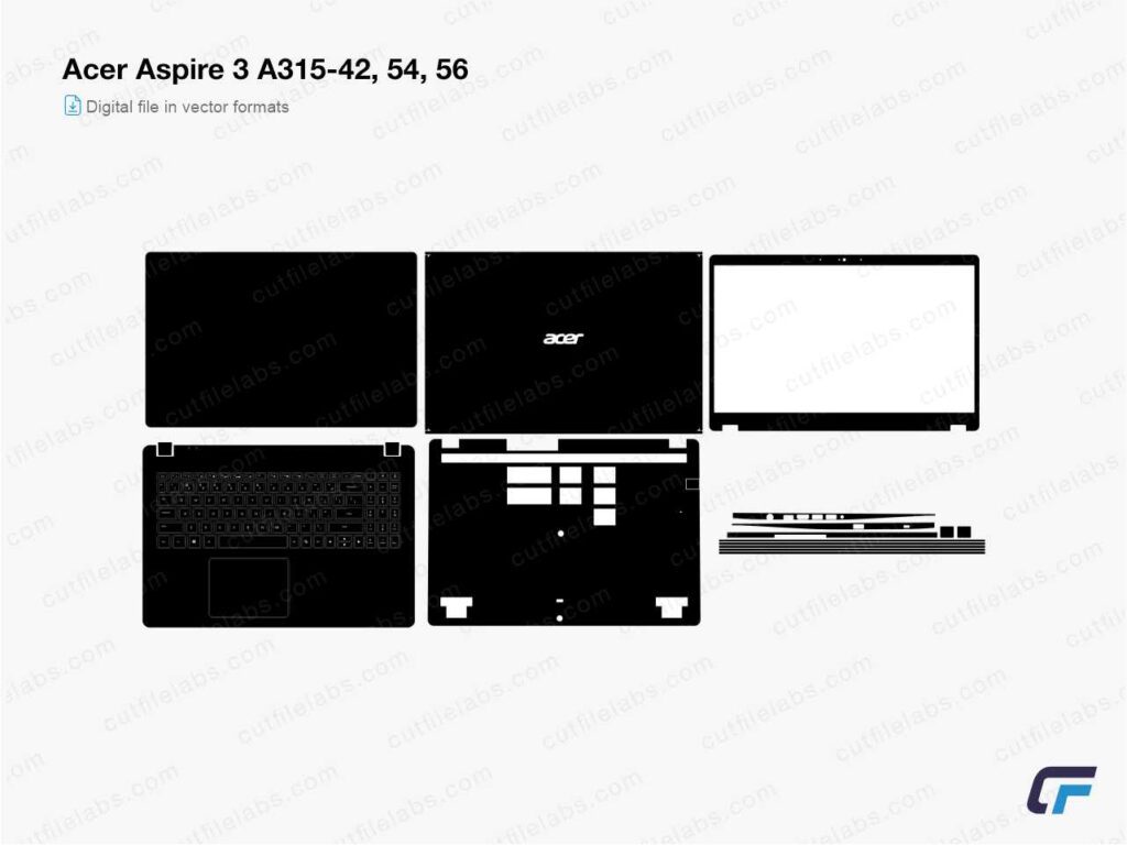 Acer Aspire 3 A315-42, 54, 56 Cut File Template