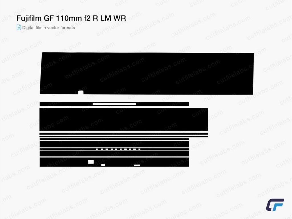 Fujifilm GF 110mm f2 R LM WR Cut File Template