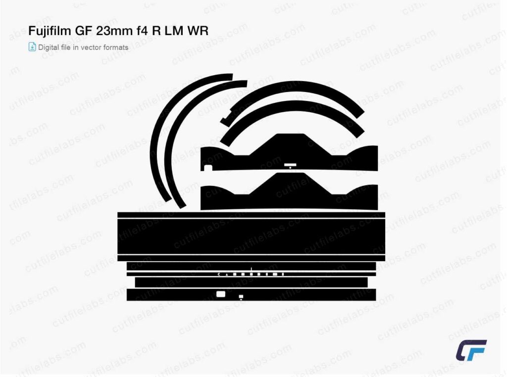 Fujifilm GF 23mm f4 R LM WR (2017) Cut File Template