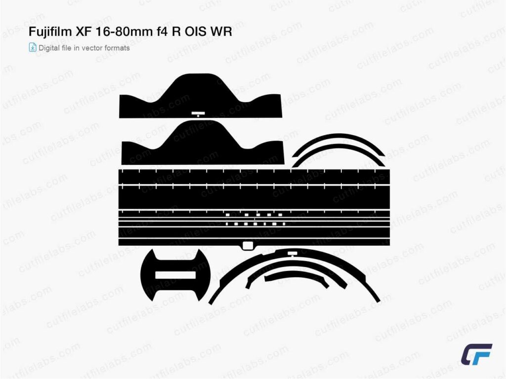 Fujifilm XF 16-80mm f4 R OIS WR (2019) Cut File Template