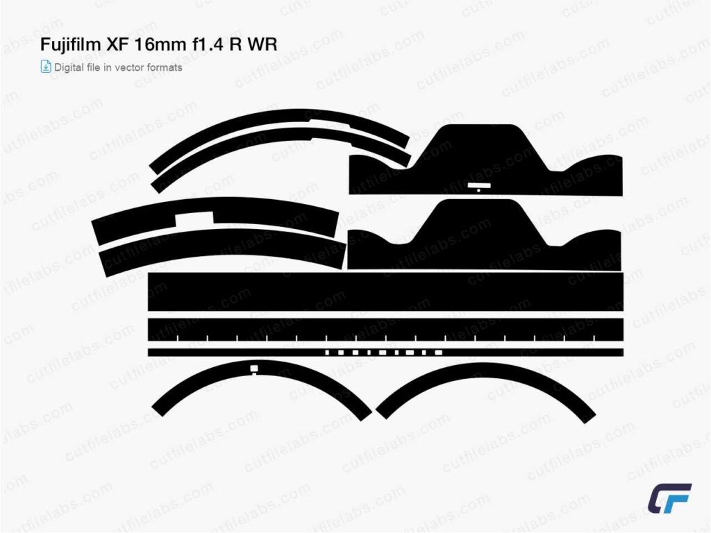 Fujifilm XF 16mm f1.4 R WR Cut File Template