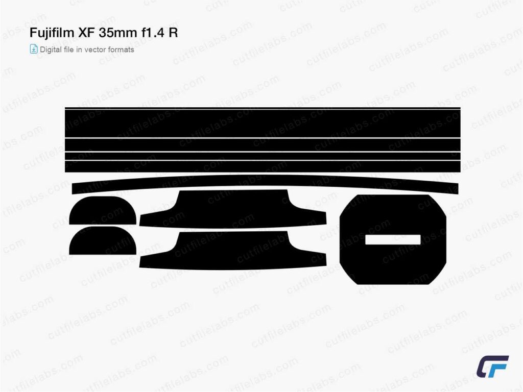 Fujifilm XF 35mm f1.4 R (2012) Cut File Template