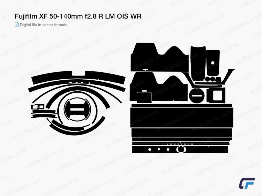 Fujifilm XF 50-140mm f2.8 R LM OIS WR Cut File Template