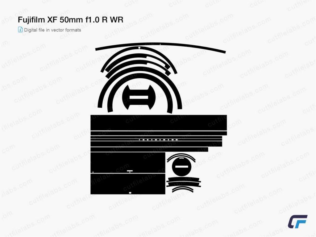 Fujifilm XF 50mm f1.0 R WR Cut File Template