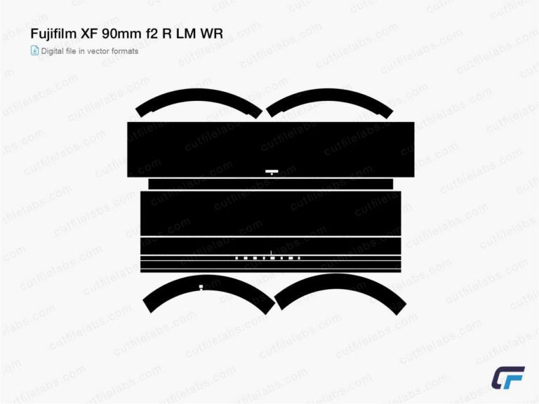Fujifilm XF 90mm f2 R LM WR Cut File Template
