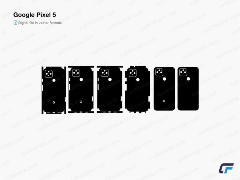 Google Pixel 5 (2020) Cut File Template