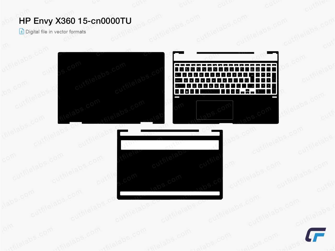 HP Envy X360 15-CN0000TU (2020) Cut File Template | CutFileLabs