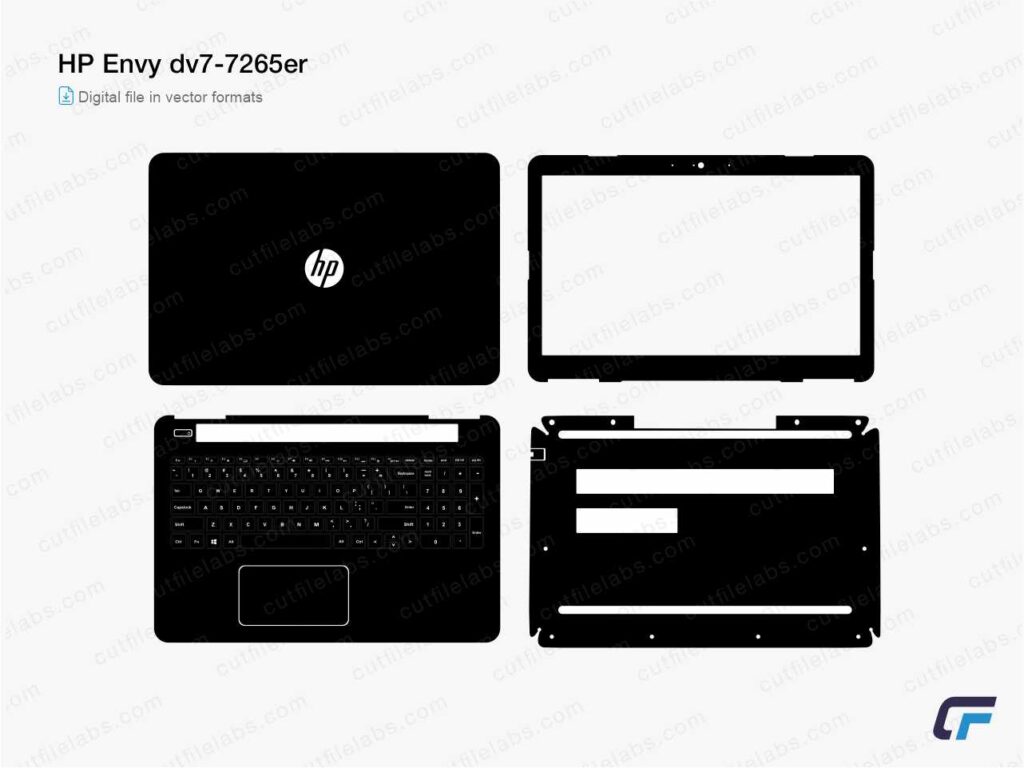 HP Envy dv7-7265er (2012) Cut File Template