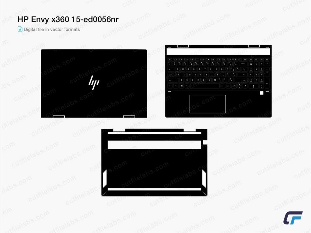 HP Envy x360 15-ed0056nr Cut File Template