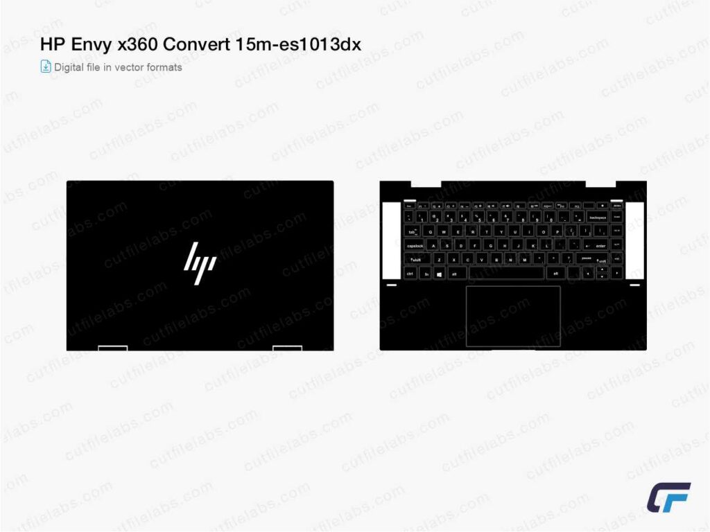 HP Envy x360 Convert 15m-es1013dx Cut File Template