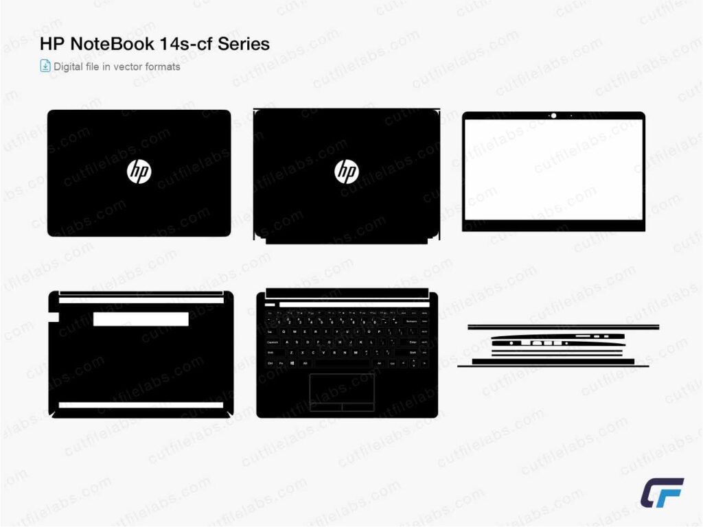 HP NoteBook 14s-cf Series Cut File Template
