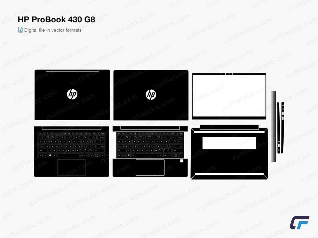 HP ProBook 430 G8 (2021) Cut File Template