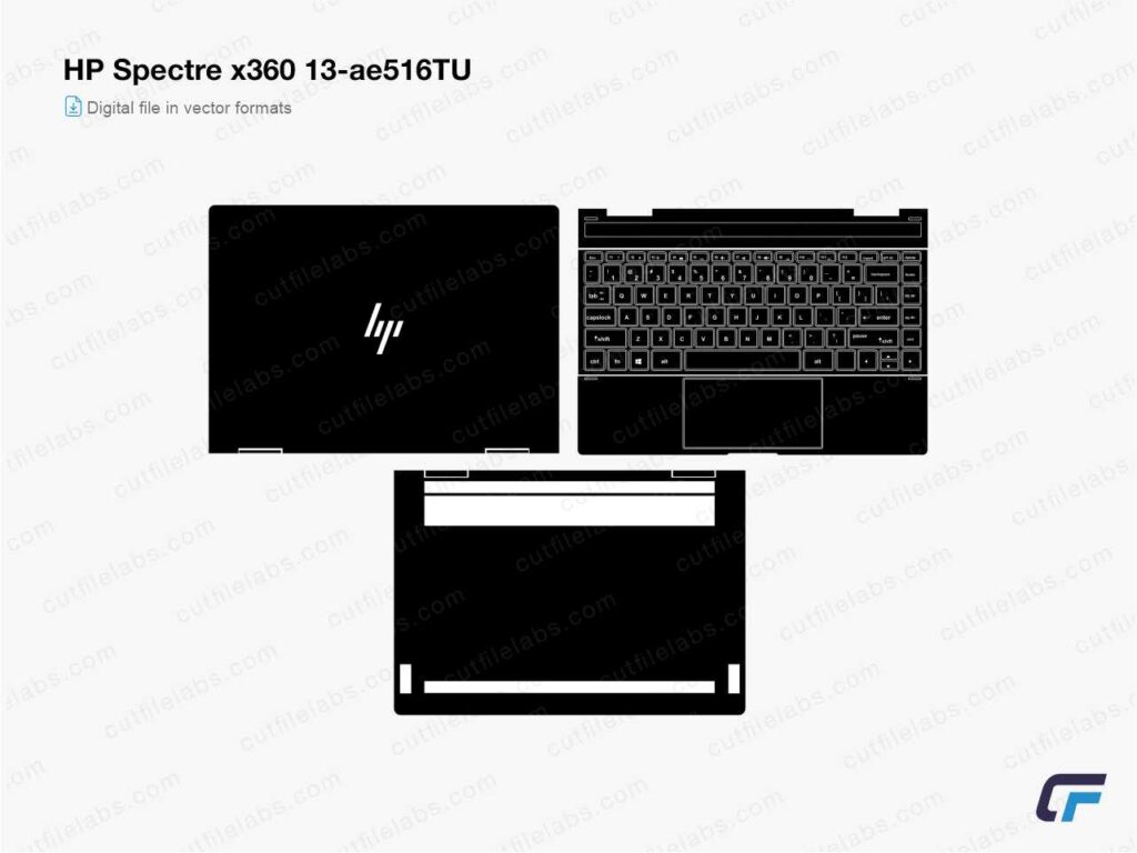 HP Spectre x360 13-ae516TU (2020) Cut File Template