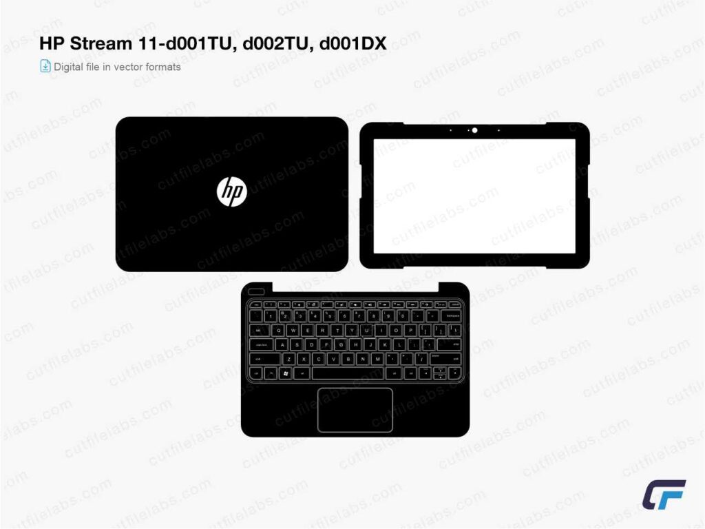 HP Stream 11-d001TU, d002TU, d001DX (2014) Cut File Template