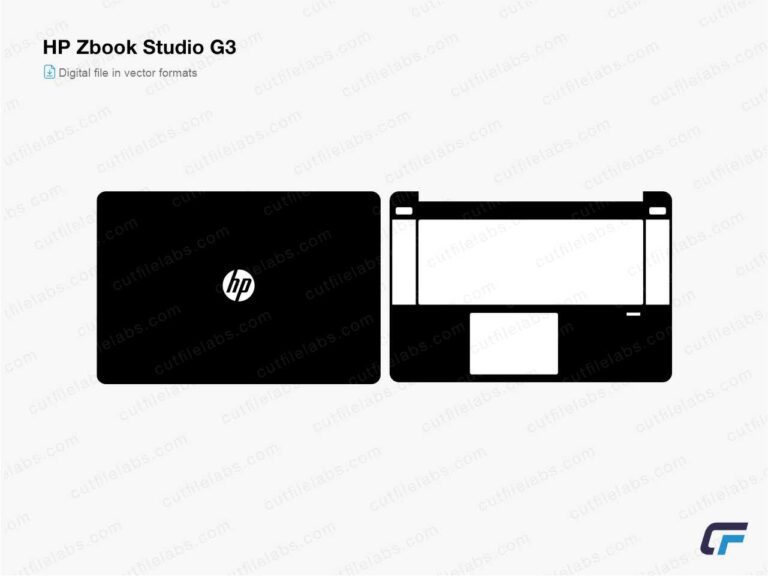 HP Zbook Studio 15 G3 Cut File Template