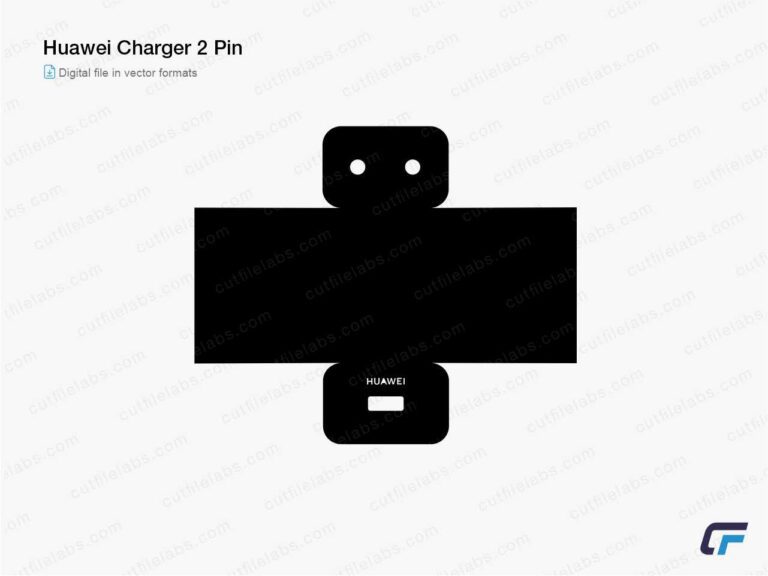 Huawei Charger 2 Pin (2015) Cut File Template