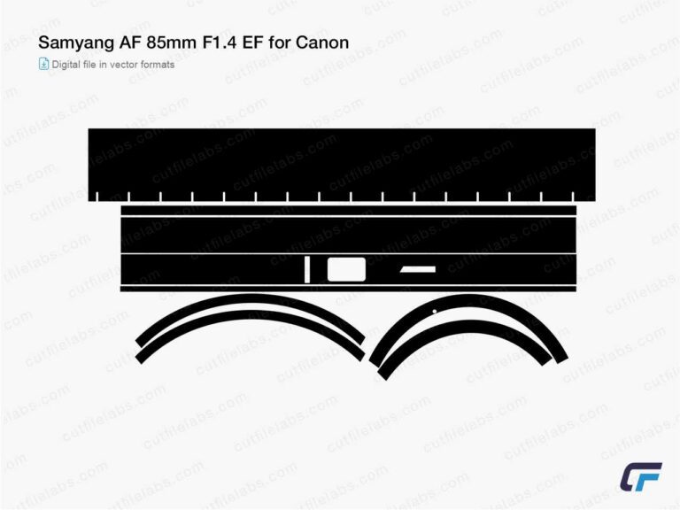 Samyang AF 85mm F1.4 EF for Canon Cut File Template