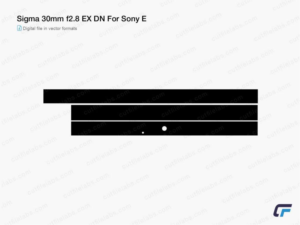 Sigma 30mm f2.8 EX DN For Sony E Cut File Template