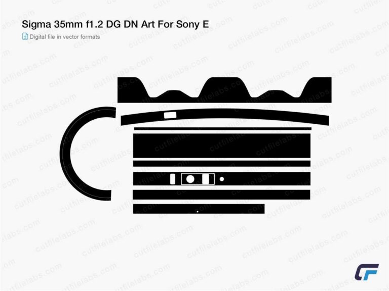 Sigma 35mm f1.2 DG DN Art For Sony E (2019) Cut File Template