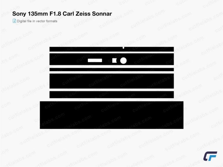 Sony 135mm F1.8 Carl Zeiss Sonnar (2014) Cut File Template