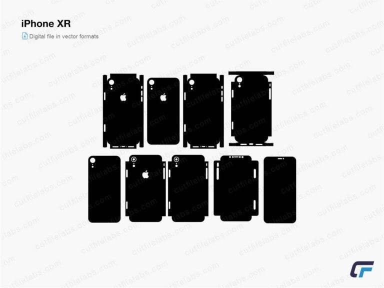 iPhone XR (2018) Cut File Template