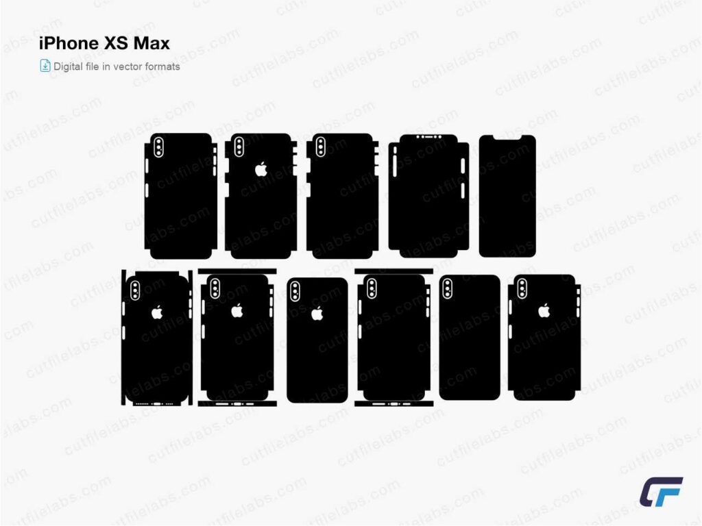 iPhone XS Max (2018) Cut File Template