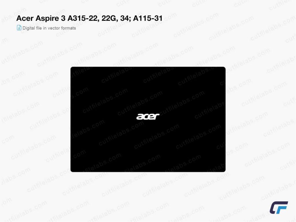 Acer Aspire 3 A315-22, 22G, 34; A115-31 Cut File Template