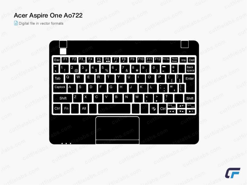 Acer Aspire One AO722 Cut File Template