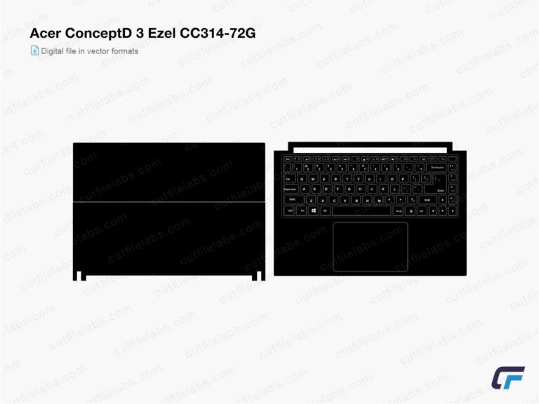 Acer ConceptD 3 Ezel CC314-72G (2020) Cut File Template