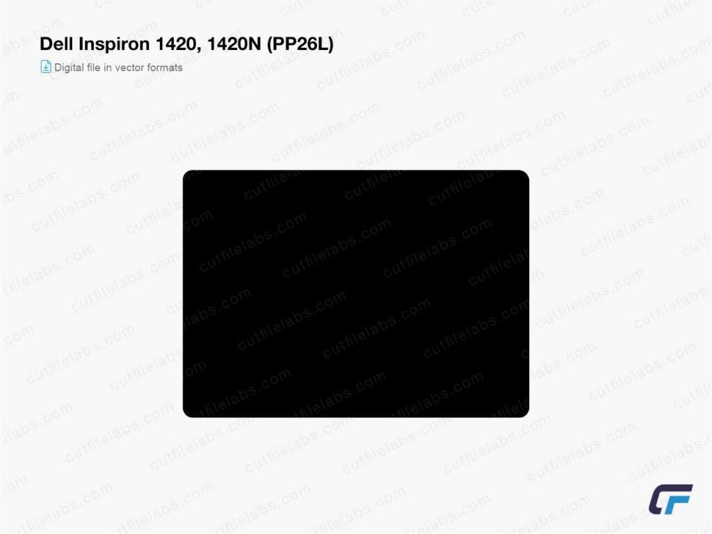 Dell Inspiron 1420, 1420N (PP26L) (2008) Cut File Template
