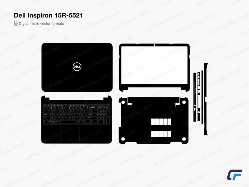Dell Inspiron 15R-5521 Cut File Template