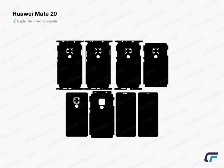 Huawei Mate 20 (2018) Cut File Template