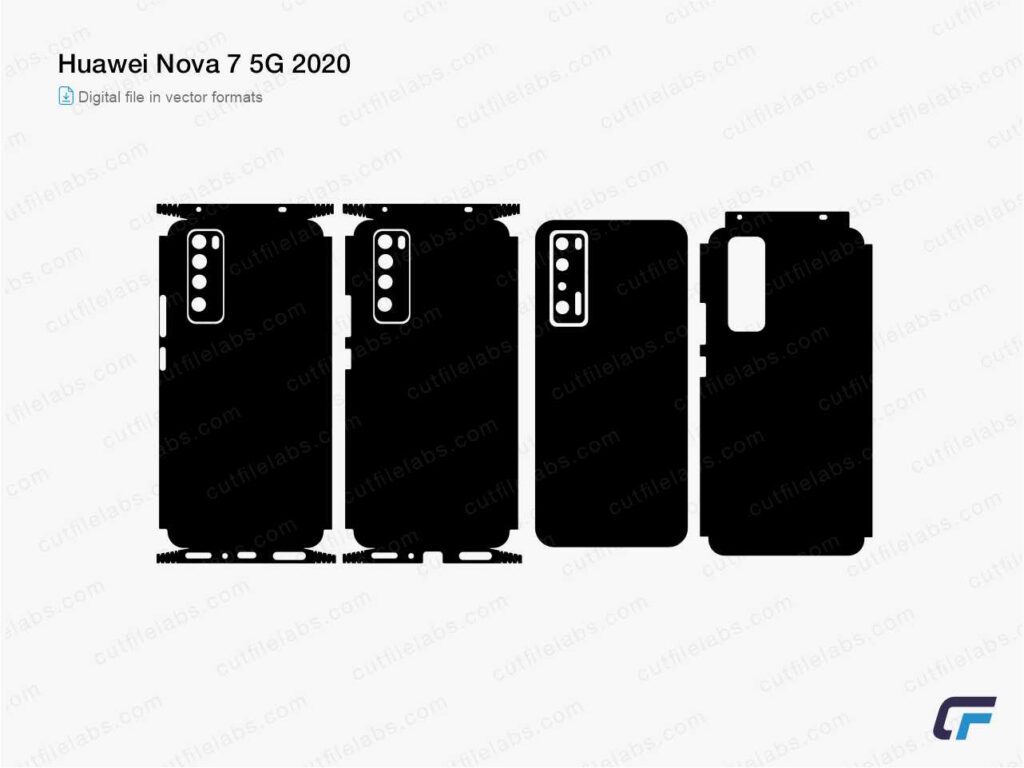 Huawei Nova 7 5G 2020 Cut File Template