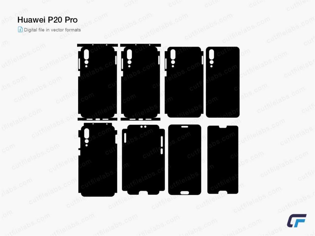 Huawei P20 Pro Cut File Template