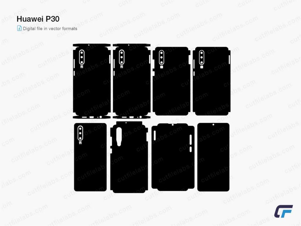 Huawei P30 Cut File Template